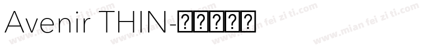 Avenir THIN字体转换